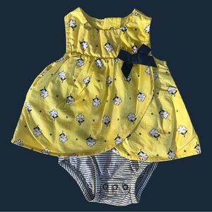 Just One You by Carter's Baby Girls Yellow Floral Onesie Dress Size 3M
